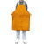 纯牛皮电焊工作服防烫耐磨耐高温阻燃焊工围裙长袖软皮衣 桔色拼接围裙60*90 XXL