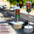 红绿灯遥控太阳能交通移动信号灯道路施工指示灯可升降手推警示灯 桔色圆底12灯(200型 20AH10W