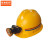 京洲实邦 煤矿专用头灯安全帽带头灯的矿工帽带灯头盔强光石油井下地B 黄色磨砂带头灯1支