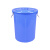 倍坚特 塑料大水桶 大号加厚塑料圆桶 圆形收纳桶 酒店厨房大容量水桶 带盖蓝色60L