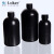 垒固 黑色样品瓶大小口塑料圆瓶 避光试剂瓶带内衬 小口500ml 塑料圆瓶