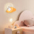 普士德儿童房壁灯男孩女孩创意星月灯北欧客厅背景墙家用房间卧室床头灯 A款白橙壁灯-三色变光