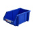 库达组立式A3零件盒物料盒收纳盒工具盒螺丝盒五金盒分类盒库房仓库斜口周转箱组合式塑料零件盒 蓝色