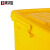 集华世 医疗垃圾箱医院加厚黄色废物周转箱收纳盒器械专用桶【8L无轮】JHS-0412