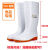 大码白色雨鞋厂工作雨靴防滑卫生靴防油加绒加棉保暖水鞋 509高筒白色加厚款 标准码 36