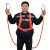 空调安装保险绳 户外高空作业电工安全带工地安全绳防坠落腰带空 双背半身双小钩5米