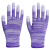 涂指涂掌手套劳保耐磨工作防滑薄款透气夏季电子厂工作 紫色条纹涂指(36双) S