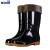 BGH-15劳保雨靴PVC防滑防水防刺靴子 中筒黑色-牛筋底-加绒43