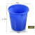 大号塑料圆形垃圾桶酒店厨房工业环卫物业大容量有盖加 120L蓝色不带盖子