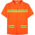 环卫短袖工作服夏装上衣 园林绿化半袖工作服 橘色公路养护反光衣 绿色上衣 180/92A