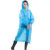 工者 雨衣EVA非一次性应急带帽连体雨衣可定制 10丝蓝