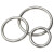 海斯迪克 HK-5120 304不锈钢实心圆环 装饰环 吊环 O型环 不锈钢圈焊接钢环 M3×40（10个）