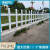 PVC塑钢草坪护栏花坛池圃园林绿化带小区栅栏塑料篱笆学校围栏杆 白色30厘米高