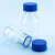 海斯迪克 HKQS-184 蓝盖试剂瓶 透明丝口螺口玻璃瓶 螺纹口带刻度 250mL