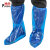 普舍（PUTSCHE）一次性PE长筒雨鞋套 加厚防水防尘脚套 蓝色1双