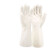 冰禹 BYlf-645 加厚牛筋清洁手套 防滑耐磨劳保洗车手套 33cm白色长款丁腈 M码（1双）