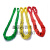 适用国标柔性双耳两头扣圆形软吊装带起工业行吊车吊树吊带绳2T3 2吨8米 绿色