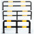 适用防撞护栏钢M型加油站U型桩道路停车位栏杆消防栓转角挡车器 M型89*1500*600*1.5黑黄