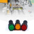 LED电源运行指示信号灯/220/24/12/380V电箱小型红绿16MM 12v 红开孔16