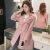 携尔曼（XIEERMAN）女士风衣中长款2021秋装新款韩版收腰显瘦修身小个子春秋外套 粉色 3XL 145-160
