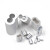 海斯迪克 HKCL-230 八字铝套 钢丝绳配件 夹头铝管 椭圆双孔铝扣卡扣锁扣 8字形铝夹头 M8（20个）
