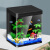 博宇（BOYU）鱼缸水族箱增氧生态鱼缸带柜子客厅家用小金鱼缸玻璃造景吧台地柜 MS-420懒人鱼缸40*23*45cm 黑色鱼缸