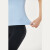 暴走的萝莉 运动T恤女夏季显瘦无缝透气瑜伽服修身跑步短袖上衣 LLDX20432 蔚蓝色 M