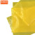 京洲实邦 防锈自封口袋金属工业防潮PE塑料包装袋黄色防锈膜定制B 黄色底部有V型口 无自封口12*40.5*16丝1