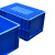 海斯迪克 EU周转箱塑料箱 汽配可堆式储物箱零件箱 蓝色无盖600*400*280