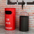 工业风复古垃圾桶营地创意健身房烟灰个性油桶可乐罐户外商用大号 红70cm高