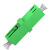 沃数 光纤适配器 LC-LC（APC）单芯单模 工程电信级法兰式转接耦合对接头 绿色塑料款 1个