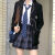 NLMCjk套装兔姬舍制服西装外套女秋季学院风校供冬季黑色西服 烟灰+常规黑色西服+无绣白衬+ S