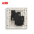 ABB轩致框开关插座一开三孔插座16AAF228-885;10183619 AF228-885
