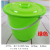 小号塑料桶儿童美工桶带盖小水桶 欧式杂物桶 收纳桶 塑料手提桶 3号绿色