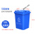 新户外垃圾分类垃圾桶特大号加厚120L商用环卫桶带盖小区厨房 50L（蓝）可回收物（无轮）
