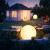 道辉太阳能月球灯户外防水草坪灯花园庭院氛围灯室外景观灯装饰落地灯 (户外接线款)直径15CM-暖月光