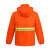 金诗洛 KY048 分体双条环卫雨衣雨裤套装 安全反光警示双层清洁工路政园林 橘色165