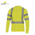代尔塔 404017 荧光可视工作服长袖T恤款黄色XXL码1件装