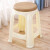 塑料凳子简约客厅熟胶加厚圆凳浴室防滑高板凳经济型餐桌椅子 咖啡色大号2020款