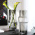 贝汉美（BHM）创意日式透明玻璃花瓶客厅插花轻奢现代简约家居装饰品餐桌摆件 120250(烟灰)