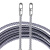 穿线器神器拉线电工专用引线拽线串线绳新款钢丝暗线电线暗管 100米双钢丝大扁头 6mm加粗款