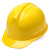 酷仕盾 透气安全帽 防砸 新国标 ABS 美式一字工业头盔 一顶 黄色 