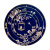 JINTCHJINTCH法式高级感陶瓷盘平盘西餐厅骨瓷牛排盘家用高颜值骨瓷盘 8英寸 1件套 鸟语花香-深空蓝