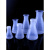 塑料三角烧瓶PP锥形瓶广口塑料摇瓶50 100 250ml带盖实验室瓶子工业品 广口无盖500ml