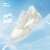 鸿星尔克运动板鞋女夏新款低帮厚底网面透气舒适小白鞋惊鸿1.0lite 微晶白 38