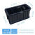 加厚长方形塑料收纳箱带盖五金零件盒小号黑色工具箱不是防静电箱 黑色+可拆四格箱 收纳零件盒