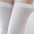 曼森雪莲【3双装】男士过膝长筒丝袜薄款夏季 黑色高筒白袜子控 白色蕾丝高筒袜合适身高145-170