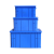 鲁威（LUWEI）  零件盒物料盒收纳盒配件箱塑料盒胶框五金工具盒长方形可带盖周转箱 6#蓝色 347*248*94