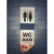 亚克力三角双面洗手间指示牌D发光门牌卫生间导向标识 单女(红色)
