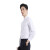 中神盾7501男女装新款衬衫竹纤维纯色长袖商务工装职业方领衬衫定制职业装（1-9套） 白色 44码